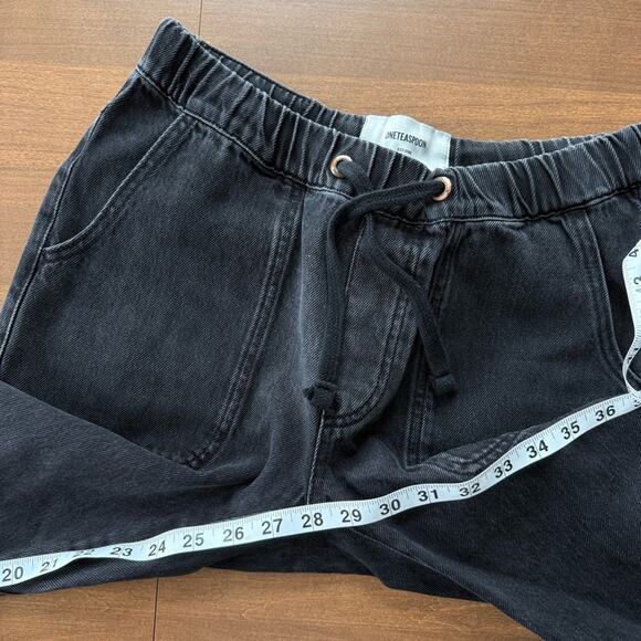 One Teaspoon | Women’s Shabbies Drawstring Boyfriend Worn Black Jeans Denim Pant - Picture 9 of 11